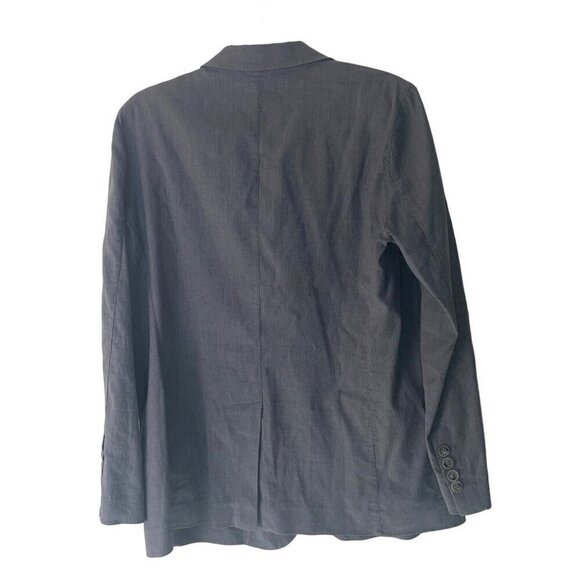 Dknyc Womens Blazer Jacket Size Large Gray Button Down Pockets Long Sleeve - Picture 2 of 9
